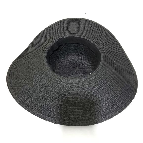 Floppy Brim Hat with Flower Decor and String Bow - Picture 5 of 6